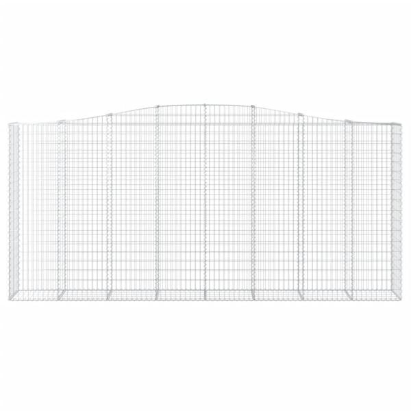 Gabione mit Hochbogen 400x50x180/200 cm Verzinktes Eisen