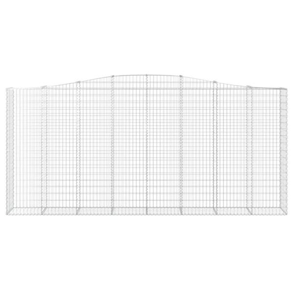Gabione mit Hochbogen 400x50x180/200 cm Verzinktes Eisen