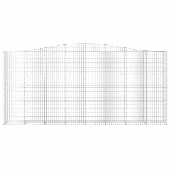 Gabione mit Hochbogen 400x50x180/200 cm Verzinktes Eisen