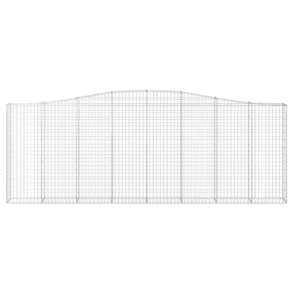 Gabione mit Hochbogen 400x30x140/160 cm Verzinktes Eisen