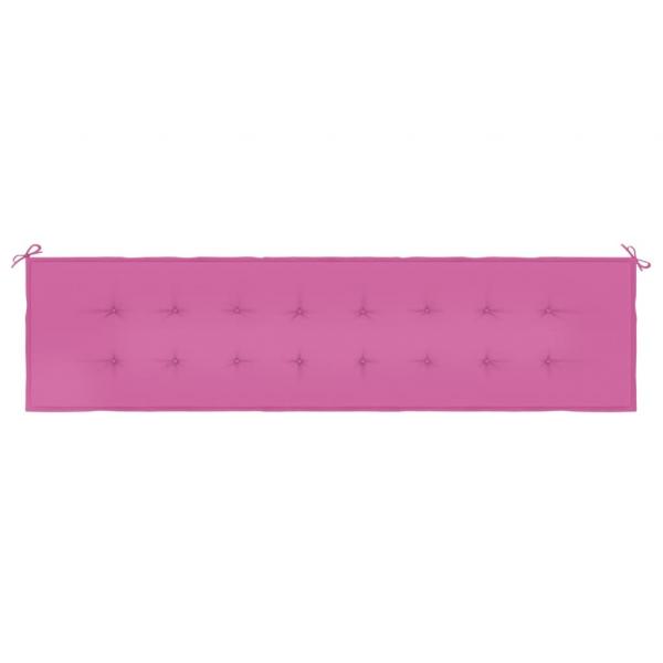 Gartenbank-Auflage Rosa 200x50x3 cm Stoff