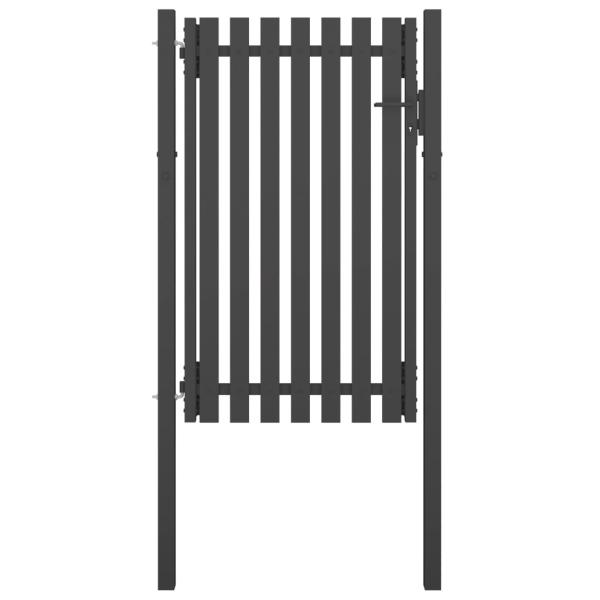 ARDEBO.de - Gartentor Stahl 1x2 m Anthrazit
