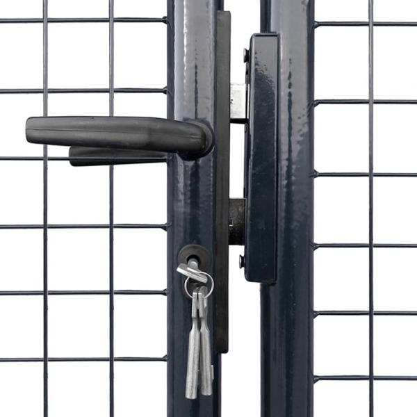 Mesh-Gartentor Verzinkter Stahl 400 x 175 cm Grau