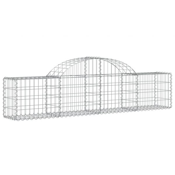 ARDEBO.de - Gabionen mit Hochbogen 18 Stk. 200x30x40/60 cm Verzinktes Eisen