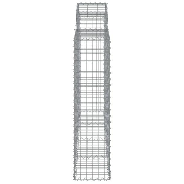 Gabionen mit Hochbogen 25Stk. 200x30x120/140cm Verzinktes Eisen