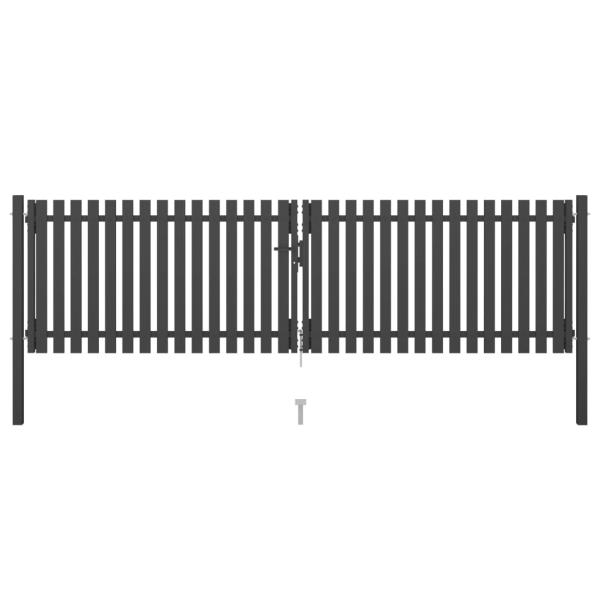 ARDEBO.de - Gartentor Stahl 4x1,25 m Anthrazit