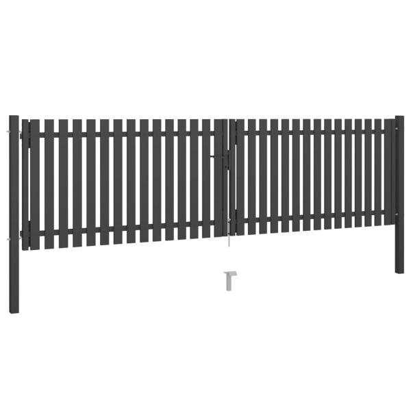 Gartentor Stahl 4x1,25 m Anthrazit