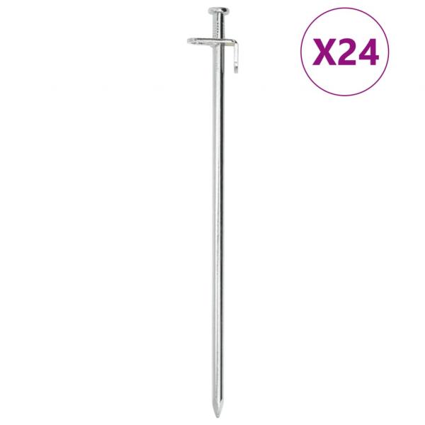 ARDEBO.de - Zeltheringe 24 Stk. 30 cm 8 mm Verzinkter Stahl