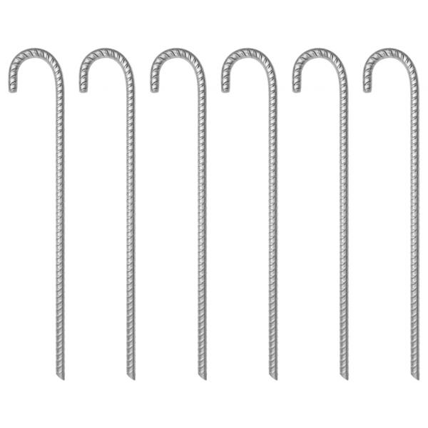 ARDEBO.de - Zeltheringe 6 Stk. 41,5 cm Ø12 mm Verzinkter Stahl