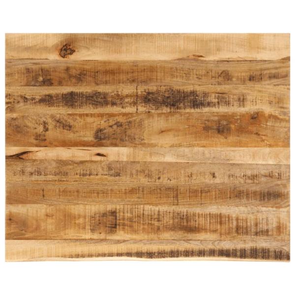 ARDEBO.de - Tischplatte 90x80x3,8 cm Baumkante Massivholz Raues Mangoholz