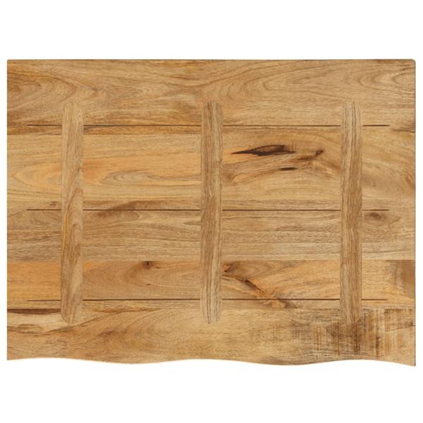 ARDEBO.de - Tischplatte 90x60x2,5 cm Baumkante Massivholz Raues Mangoholz
