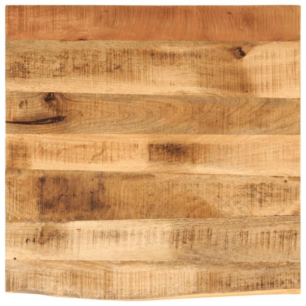 ARDEBO.de - Tischplatte 80x80x2,5 cm Baumkante Massivholz Raues Mangoholz