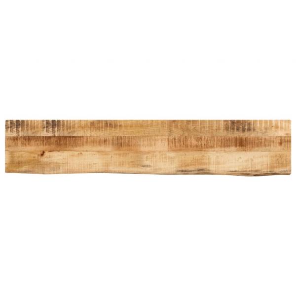 ARDEBO.de - Tischplatte 180x20x2,5 cm Baumkante Massivholz Raues Mangoholz