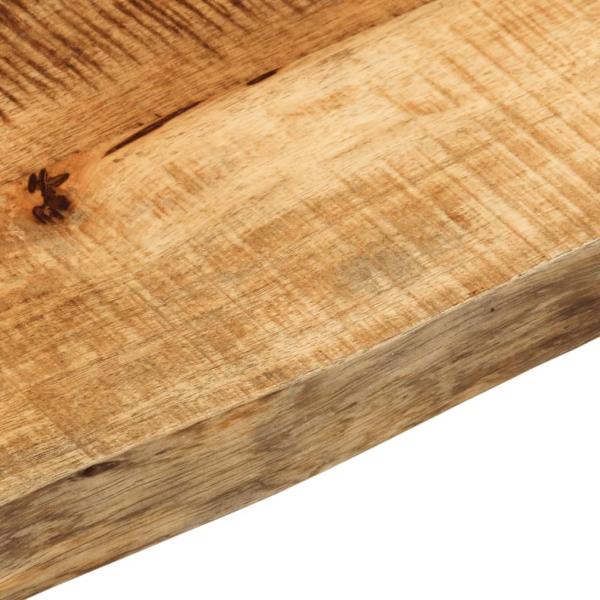 Tischplatte 180x20x2,5 cm Baumkante Massivholz Raues Mangoholz