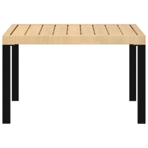 Garten-Couchtisch Schwarz 65x65x40 cm Aluminium