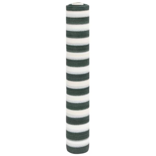 ARDEBO.de - Zaunblende Grün und Weiß 1,5x25 m HDPE 75 g/m²