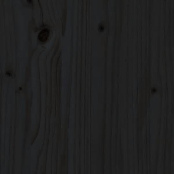 ARDEBO.de - Wand-Kopfteil Schwarz 82,5x3x80 cm Massivholz Kiefer