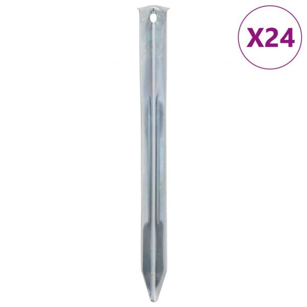 ARDEBO.de - Zeltheringe 24 Stk. 22 cm Ø20 mm Verzinkter Stahl