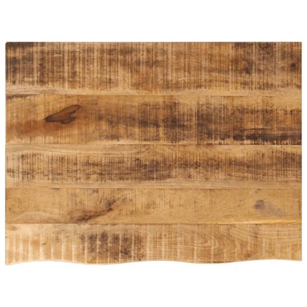 ARDEBO.de - Tischplatte 80x60x2,5 cm Baumkante Massivholz Raues Mangoholz