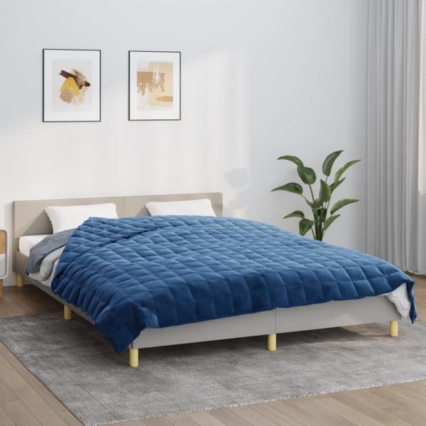 ARDEBO.de - Gewichtsdecke Blau 220x230 cm 15 kg Stoff