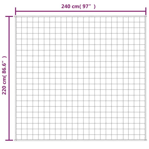 Gewichtsdecke Hellcreme 220x240 cm 15 kg Stoff