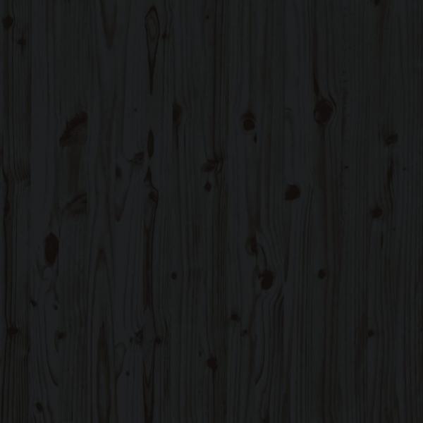 Wand-Kopfteil Schwarz 146x3x91,5 cm Massivholz Kiefer