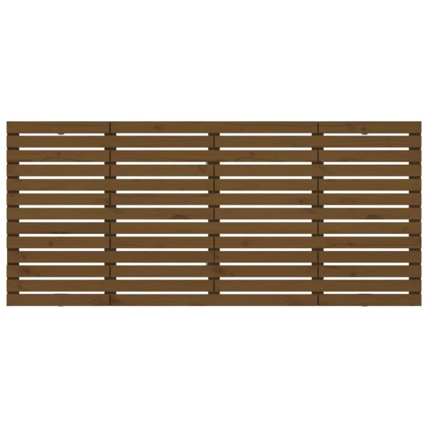 Wand-Kopfteil Honigbraun 206x3x91,5 cm Massivholz Kiefer
