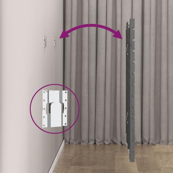 ARDEBO.de - Wand-Kopfteil Grau 156x3x91,5 cm Massivholz Kiefer