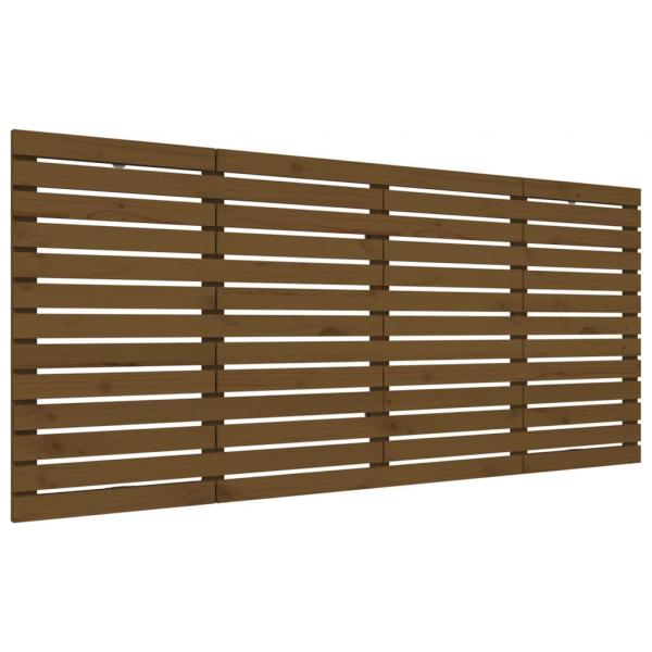ARDEBO.de - Wand-Kopfteil Honigbraun 156x3x91,5 cm Massivholz Kiefer