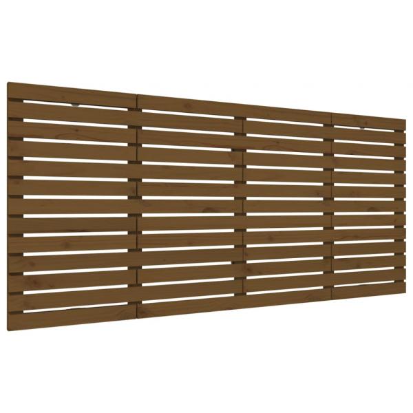 Wand-Kopfteil Honigbraun 166x3x91,5 cm Massivholz Kiefer
