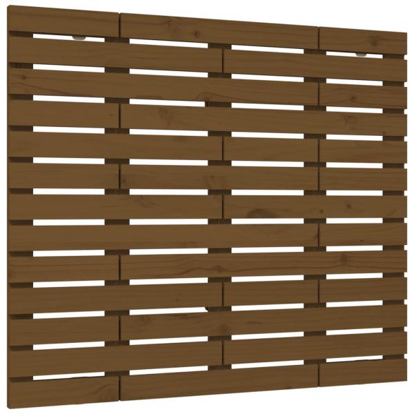 Wand-Kopfteil Honigbraun 141x3x91,5 cm Massivholz Kiefer