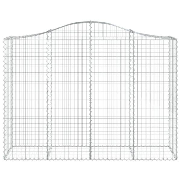 Gabione mit Hochbogen 200x50x140/160 cm Verzinktes Eisen
