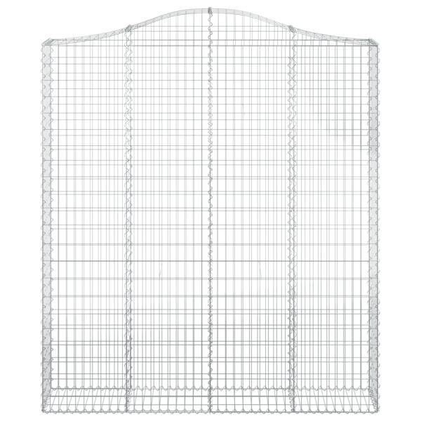 Gabione mit Hochbogen 200x30x220/240 cm Verzinktes Eisen