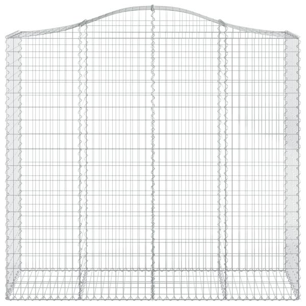 Gabione mit Hochbogen 200x50x180/200 cm Verzinktes Eisen
