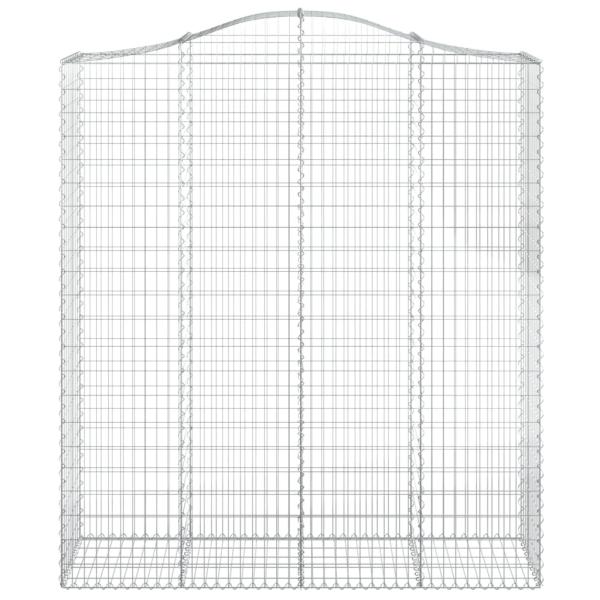 Gabione mit Hochbogen 200x50x220/240 cm Verzinktes Eisen