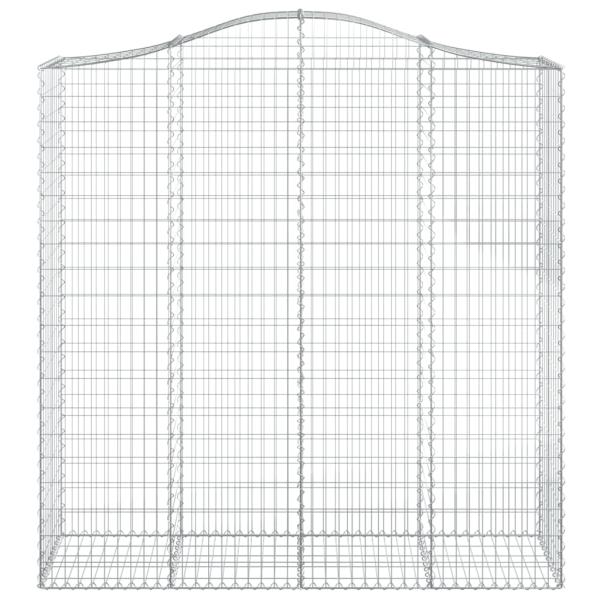 Gabione mit Hochbogen 200x50x200/220 cm Verzinktes Eisen