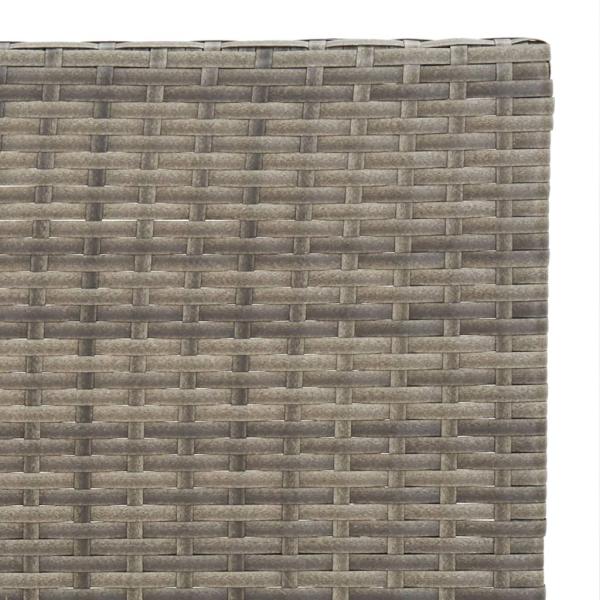 ARDEBO.de - Bistrotisch Klappbar Grau 55x54x71 cm Poly Rattan