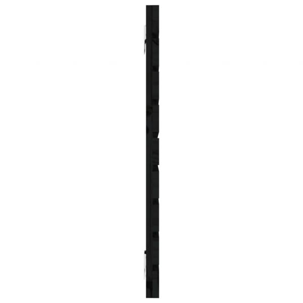 Wand-Kopfteil Schwarz 126x3x63 cm Massivholz Kiefer