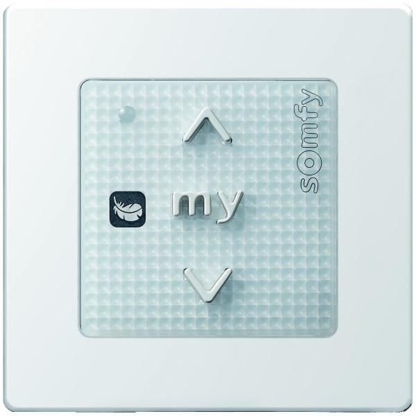 ARDEBO.de Somfy Smoove Origin RS100 io Pure Shine mit Drucktasten für Rollladenmotor RS100 io, mit Rahmen, transparent (1811717)