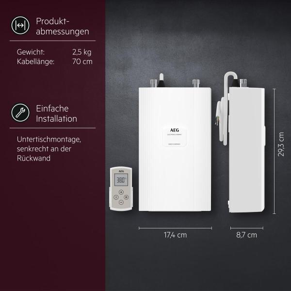 AEG DDLE Kompakt FB 11/13 EEK: A Kompakt-Durchlauferhitzer, geschlossen, Untertischmontage (230769)