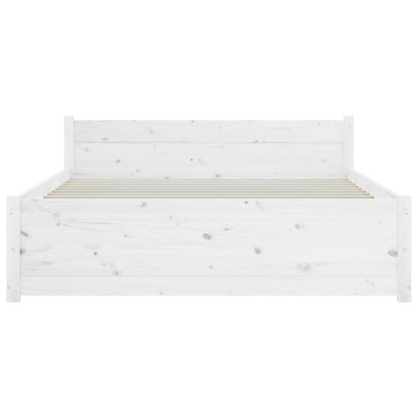 Massivholzbett Weiß 135x190 cm