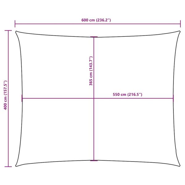 Sonnensegel Oxford-Gewebe Rechteckig 4x6 m Braun