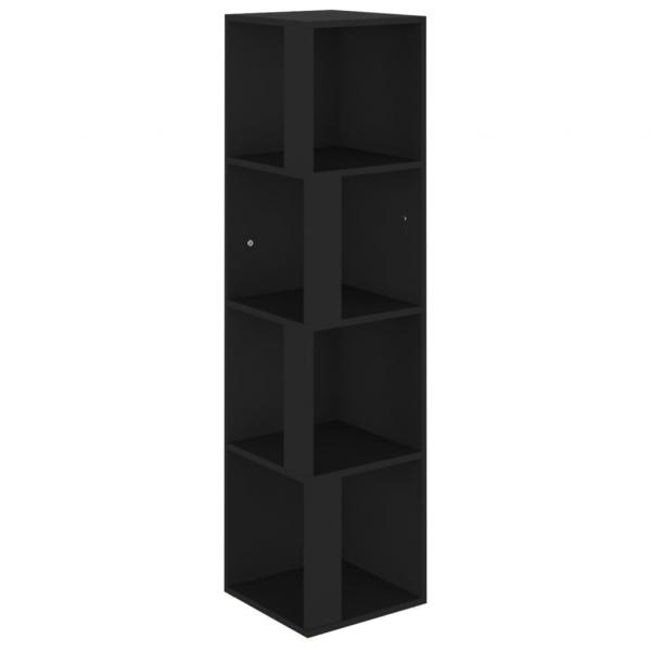Eckregal Schwarz 33x33x132 cm Holzwerkstoff