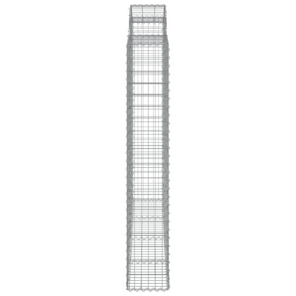 ARDEBO.de - Gabionen mit Hochbogen 8 Stk. 200x30x180/200cm Verzinktes Eisen