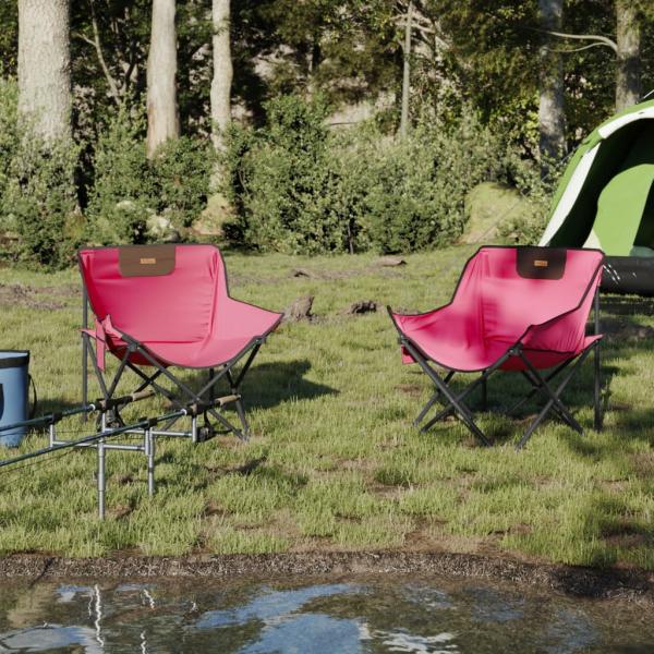 Campingstühle 2 Stk. mit Tasche Klappbar Rosa