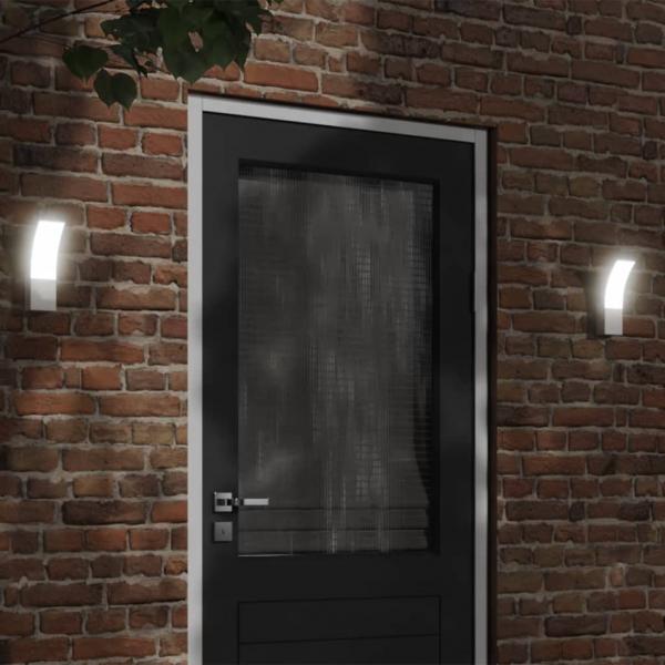 ARDEBO.de - LED-Außenwandleuchte Weiß Aluminiumdruckguss