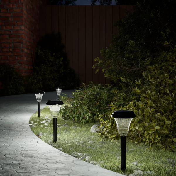 ARDEBO.de - Solar-Wegbeleuchtung mit Erdspießen 12 Stk. Weiß