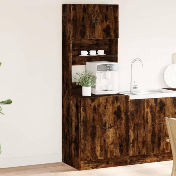 ARDEBO.de - Küchenschrank Räuchereiche 60x50x180 cm Holzwerkstoff