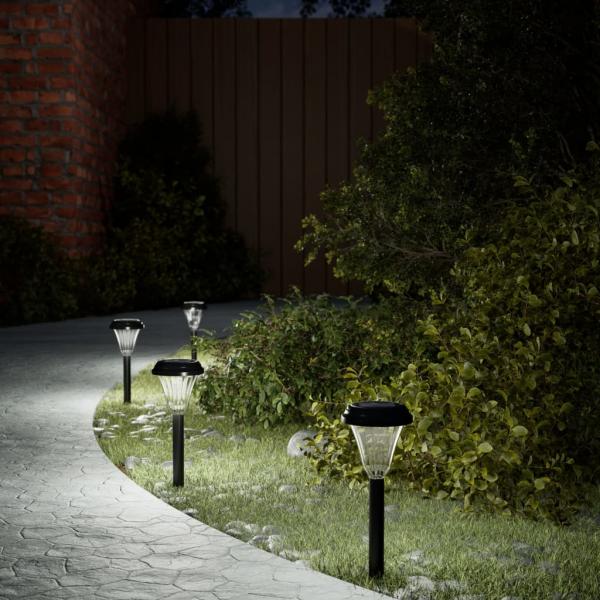 ARDEBO.de - Solar-Wegbeleuchtung mit Erdspießen 12 Stk. Weiß