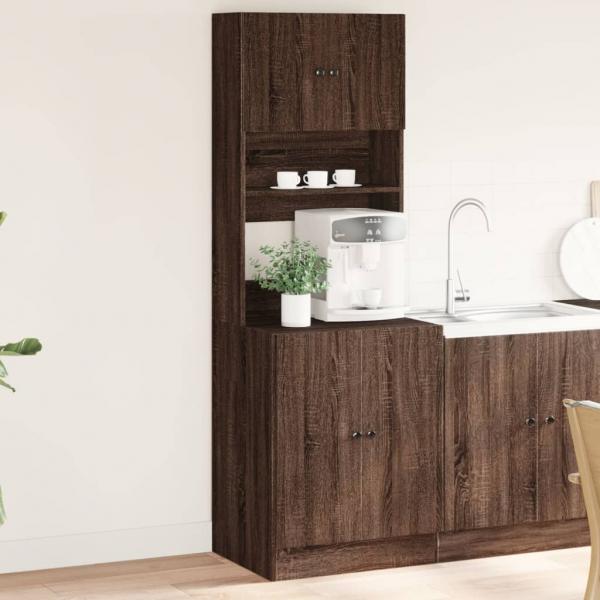 ARDEBO.de - Küchenschrank Braun Eichen-Optik 60x50x180 cm Holzwerkstoff